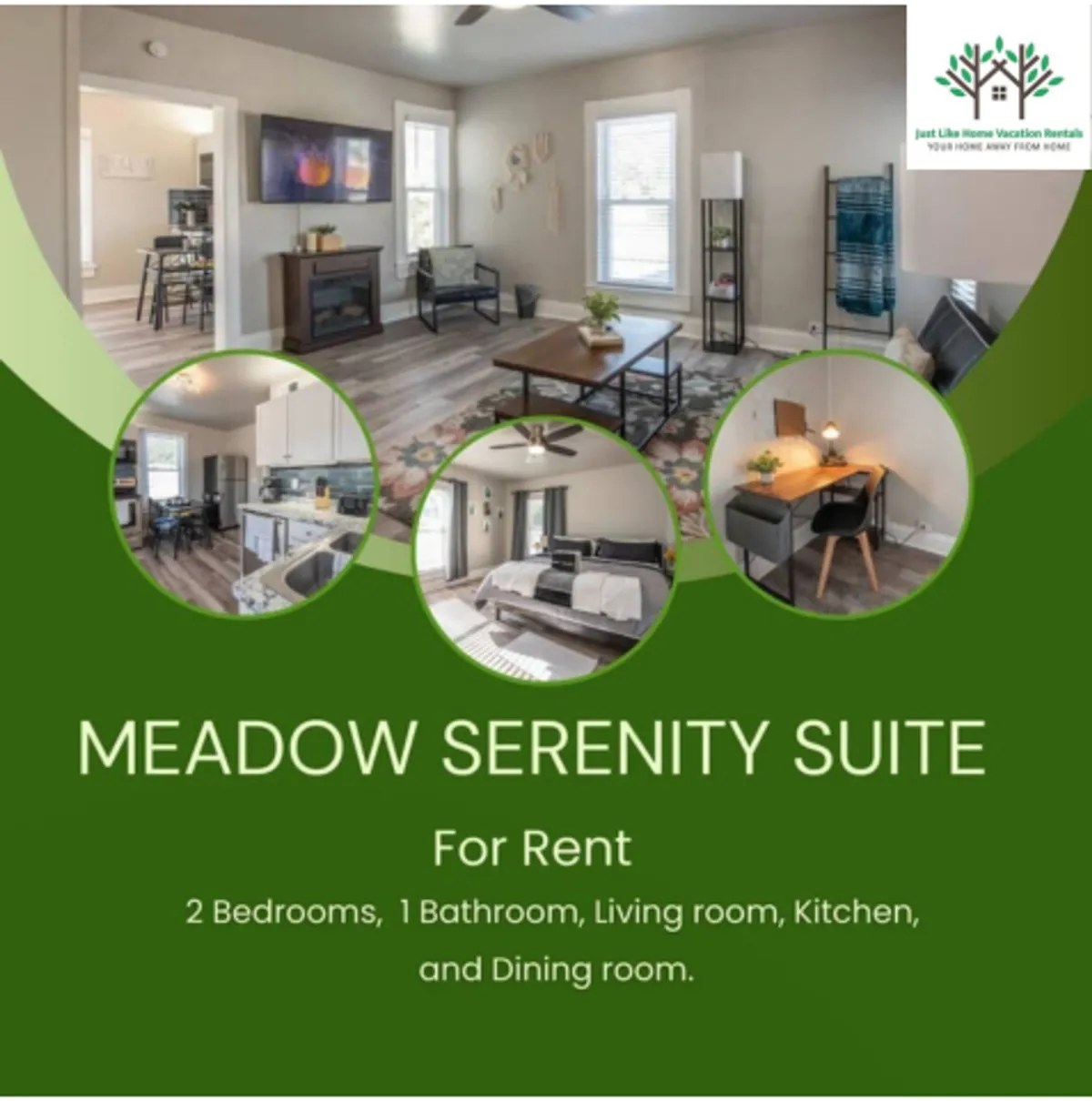A serene open-plan area combines a comfortable seating area with glimpses of a dining table and a modern, stylish kitchen in the background. The ambiance is peaceful and welcoming, emphasizing the sense of home and togetherness.